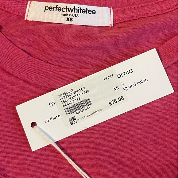 Perfect white tee size XS Peony pink - Picture 5 of 5